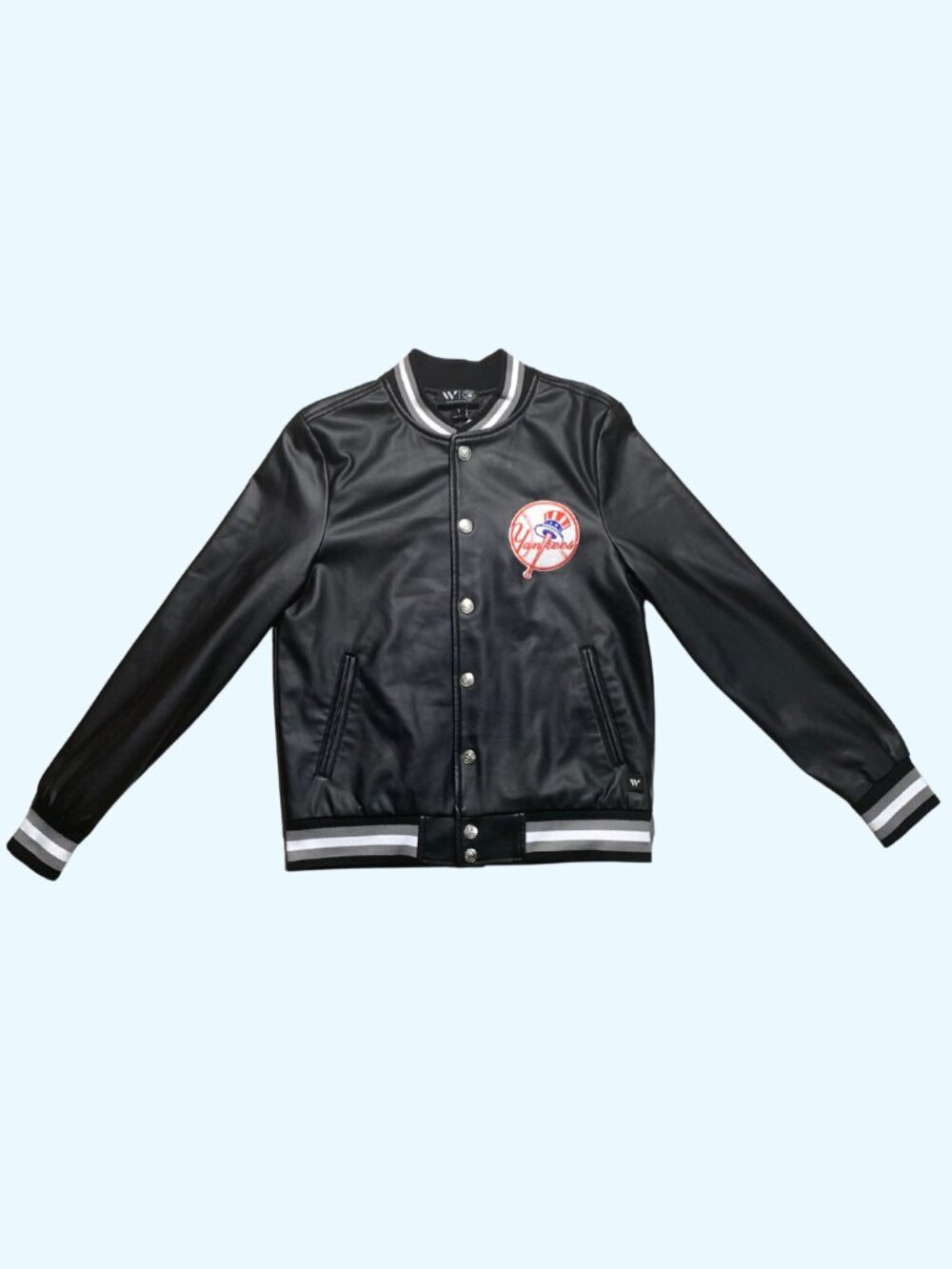 The Wild Collective MLB Yankees Women's Black Bomber Jacket | Size Small NWT
